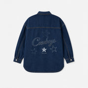 DALLAS COWBOYS SHINE TIME OVERSIZED DENIM JACKET
