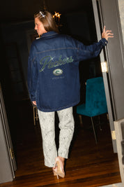 GREEN BAY PACKERS SHINE TIME OVERSIZED DENIM JACKET