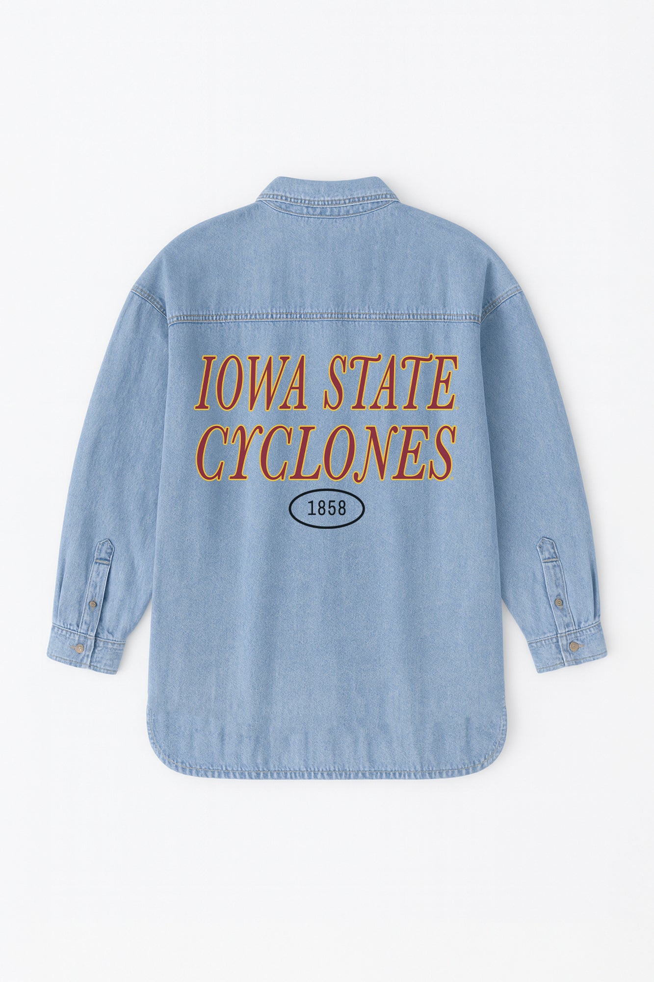 IOWA STATE CYCLONES OVERSIZED DENIM JACKET