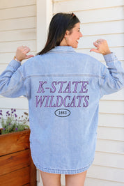 KANSAS STATE WILDCATS OVERSIZED DENIM JACKET