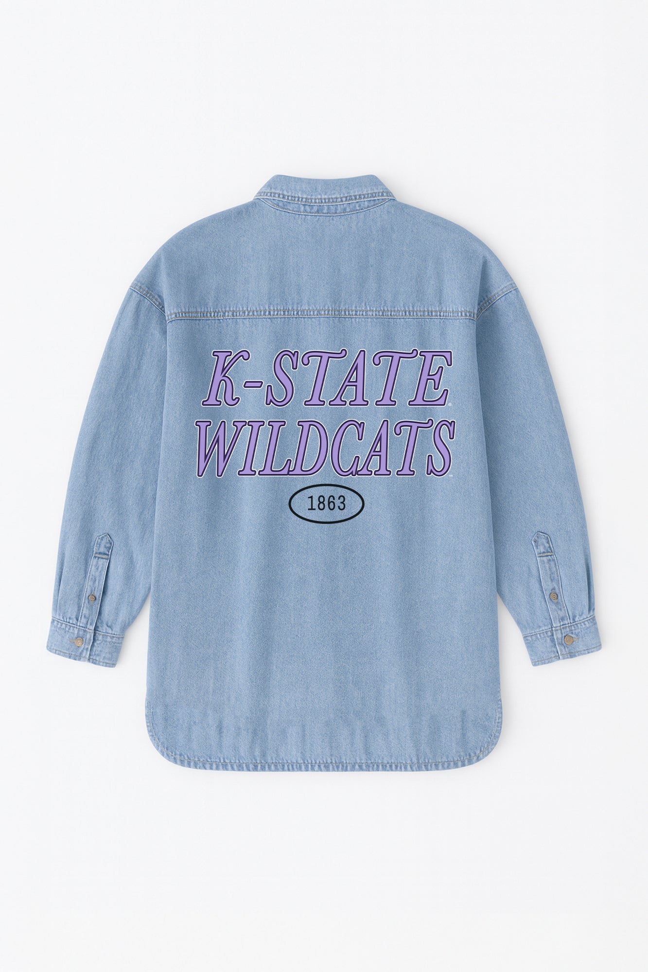 KANSAS STATE WILDCATS OVERSIZED DENIM JACKET