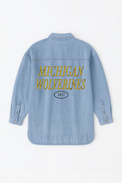 MICHIGAN WOLVERINES OVERSIZED DENIM JACKET