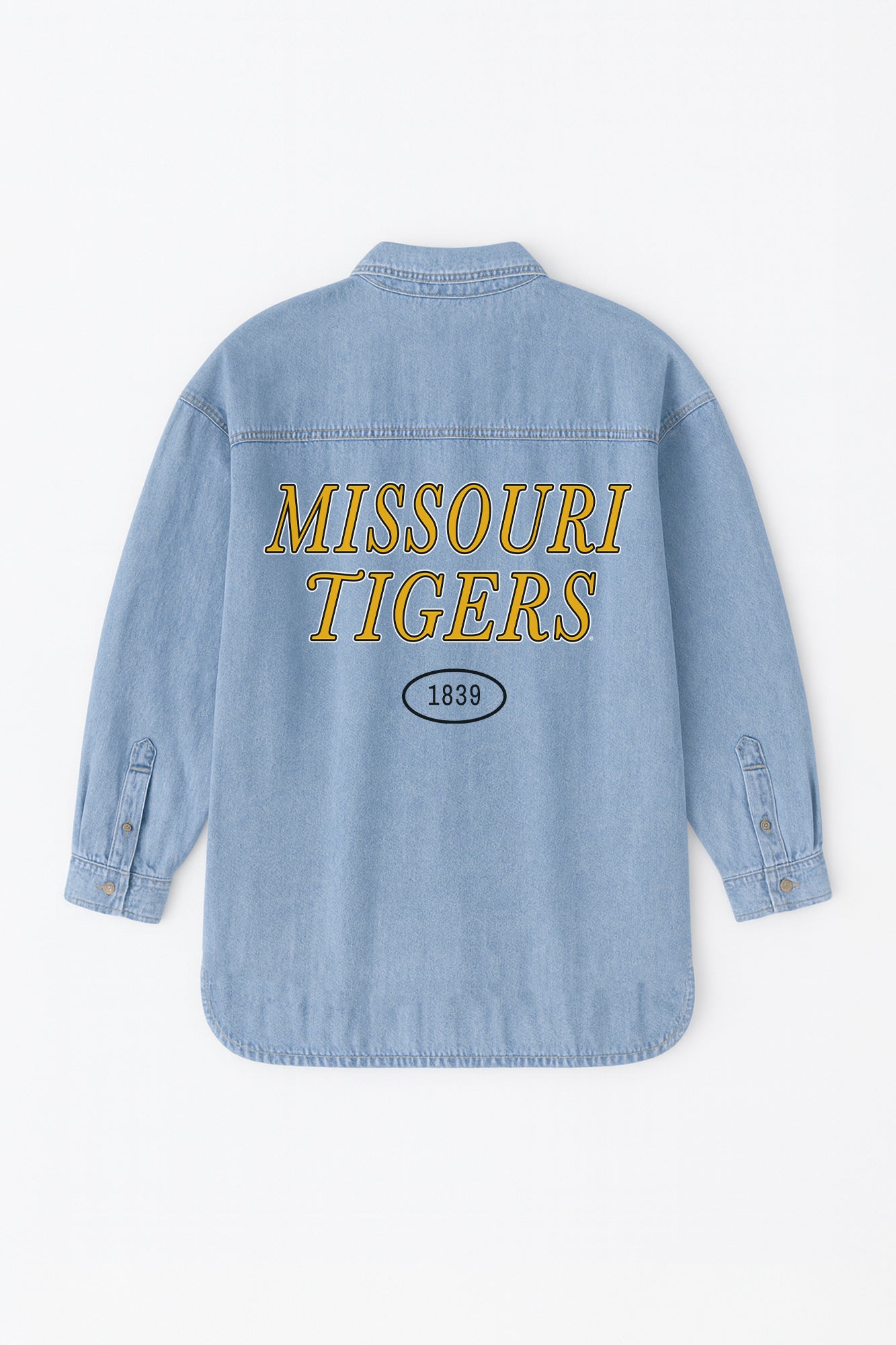 MISSOURI TIGERS OVERSIZED DENIM JACKET
