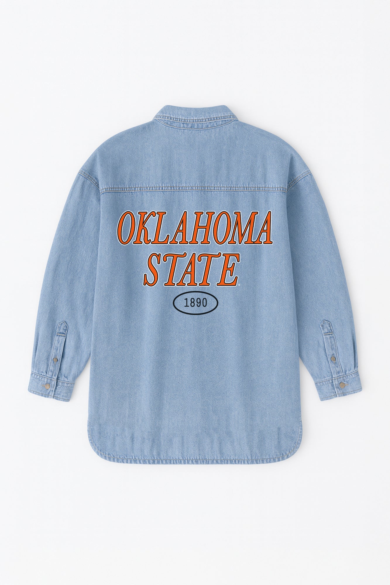 OKLAHOMA STATE COWBOYS OVERSIZED DENIM JACKET