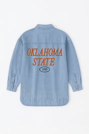 OKLAHOMA STATE COWBOYS OVERSIZED DENIM JACKET