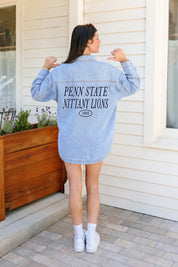 PENN STATE NITTANY LIONS OVERSIZED DENIM JACKET