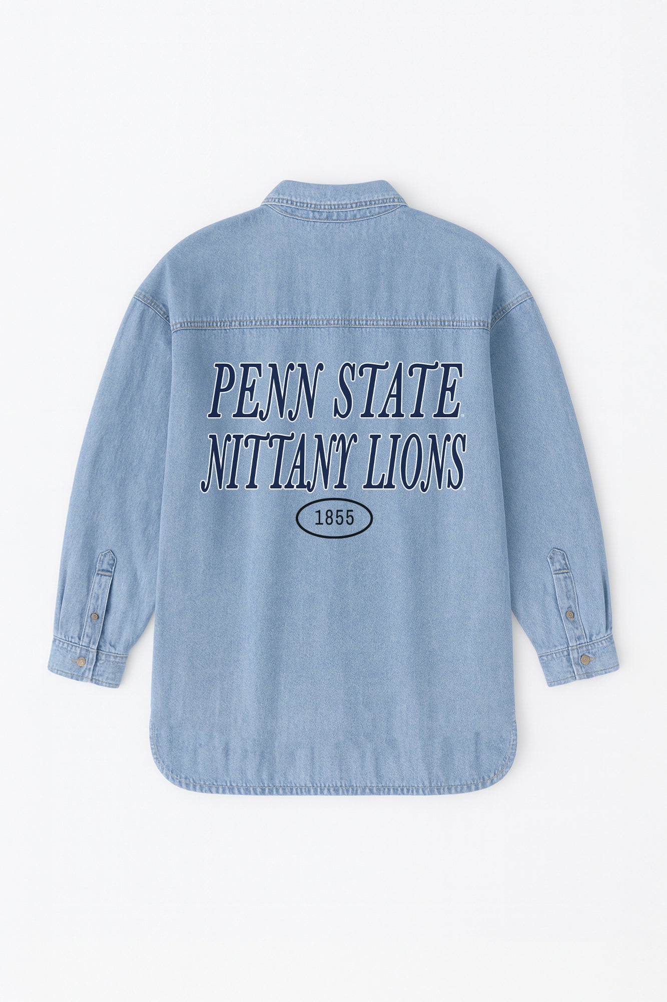 PENN STATE NITTANY LIONS OVERSIZED DENIM JACKET