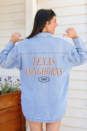 TEXAS LONGHORNS OVERSIZED DENIM JACKET