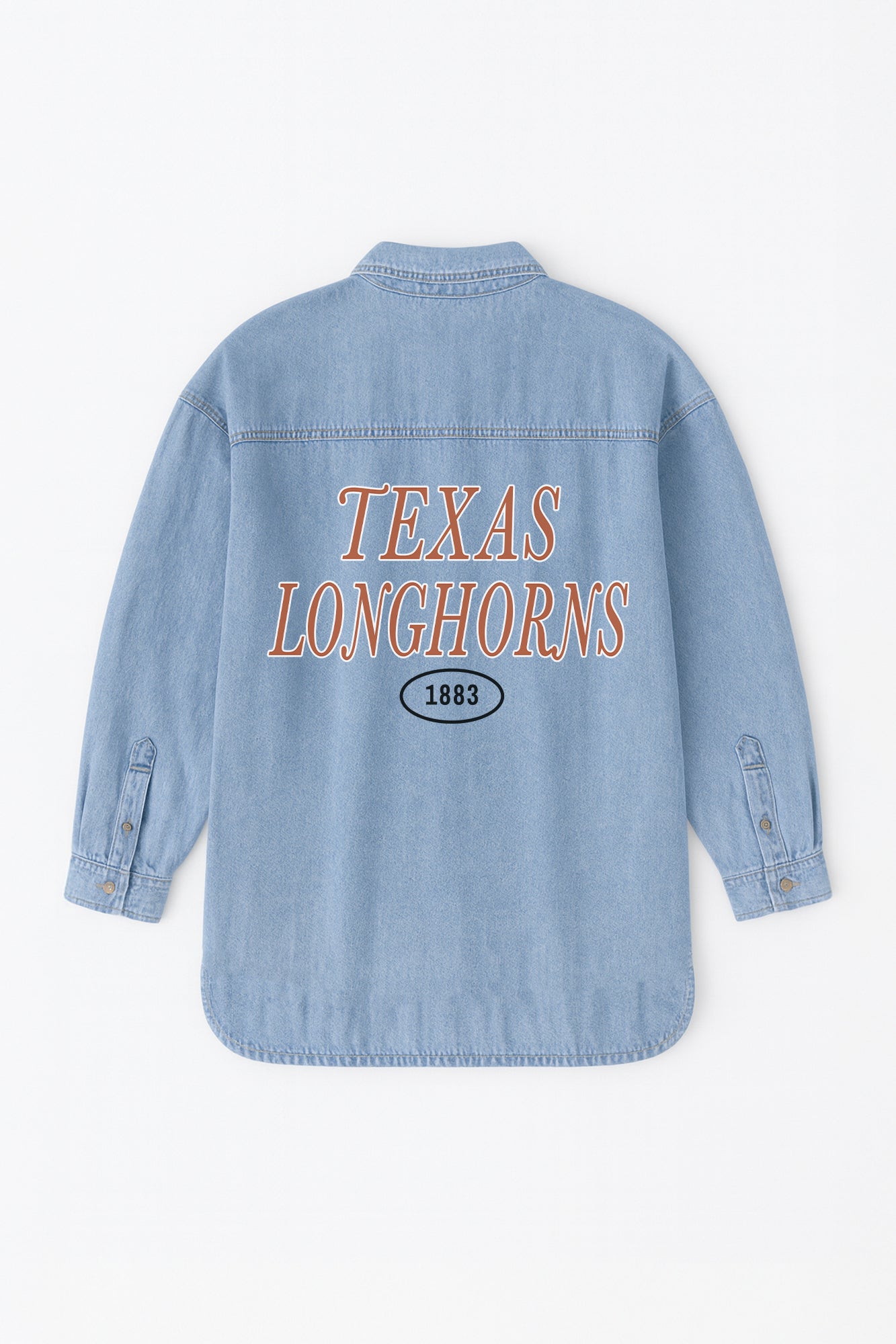 TEXAS LONGHORNS OVERSIZED DENIM JACKET