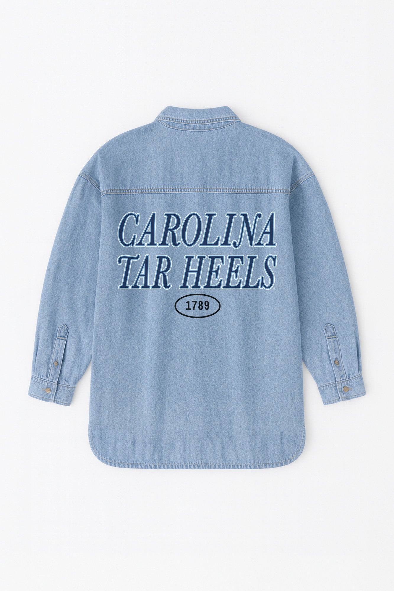 NORTH CAROLINA TAR HEELS OVERSIZED DENIM JACKET