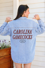 SOUTH CAROLINA GAMECOCKS OVERSIZED DENIM JACKET