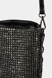 STADIUM STYLE PAVE RHINESTONE BUCKET BAG