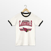 ARIZONA CARDINALS SWIFT STRIKE VINTAGE RINGER TEE