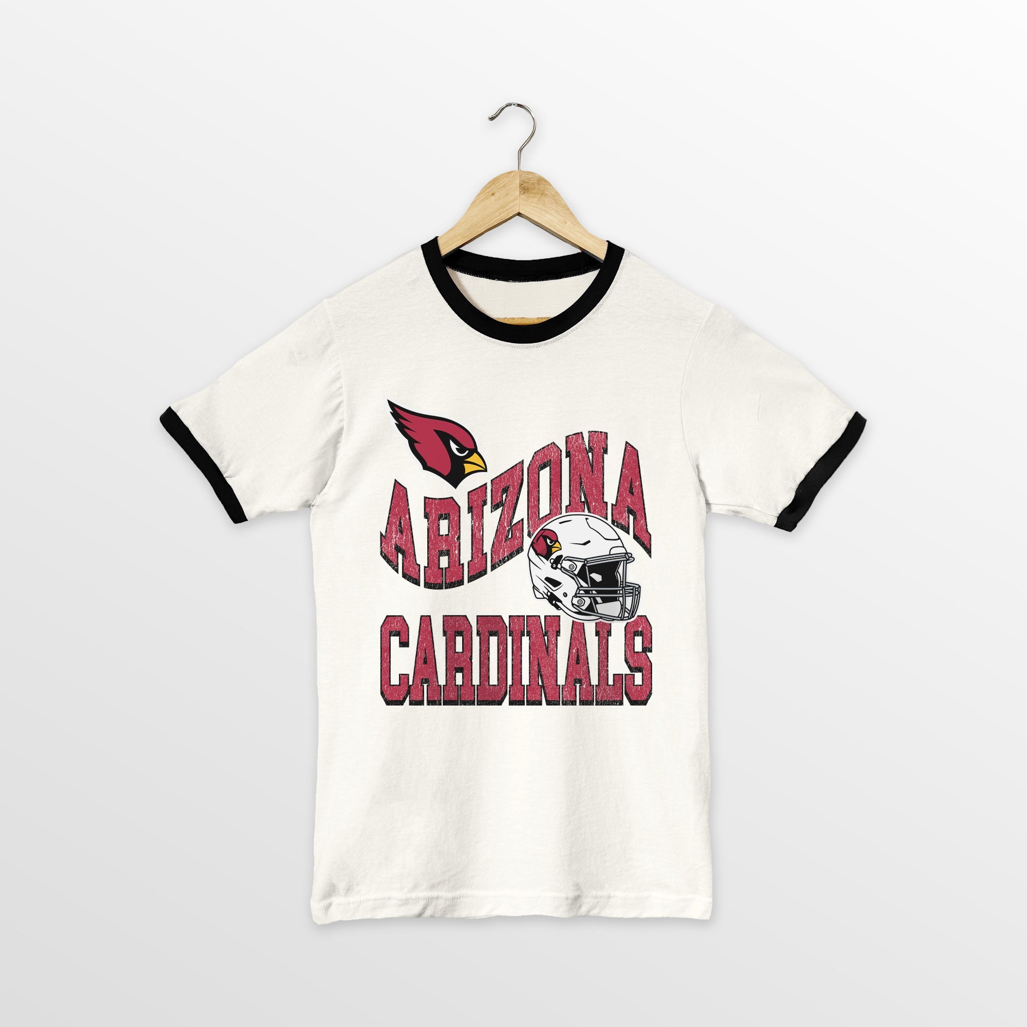 ARIZONA CARDINALS HARD EARNED VINTAGE RINGER TEE