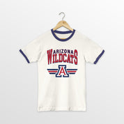 ARIZONA WILDCATS SWIFT STRIKE VINTAGE RINGER TEE