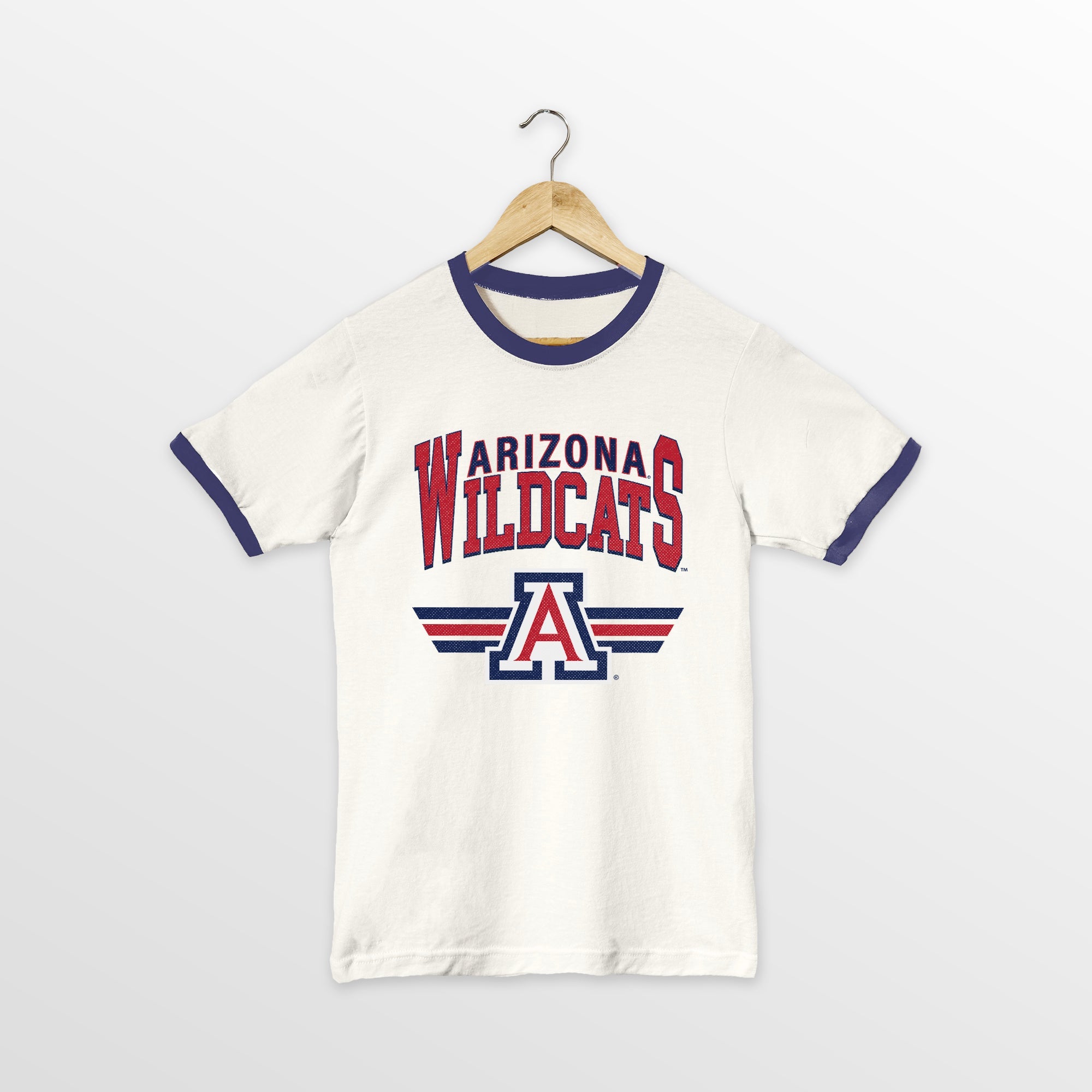 ARIZONA WILDCATS SWIFT STRIKE VINTAGE RINGER TEE