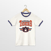 AUBURN TIGERS SWIFT STRIKE VINTAGE RINGER TEE