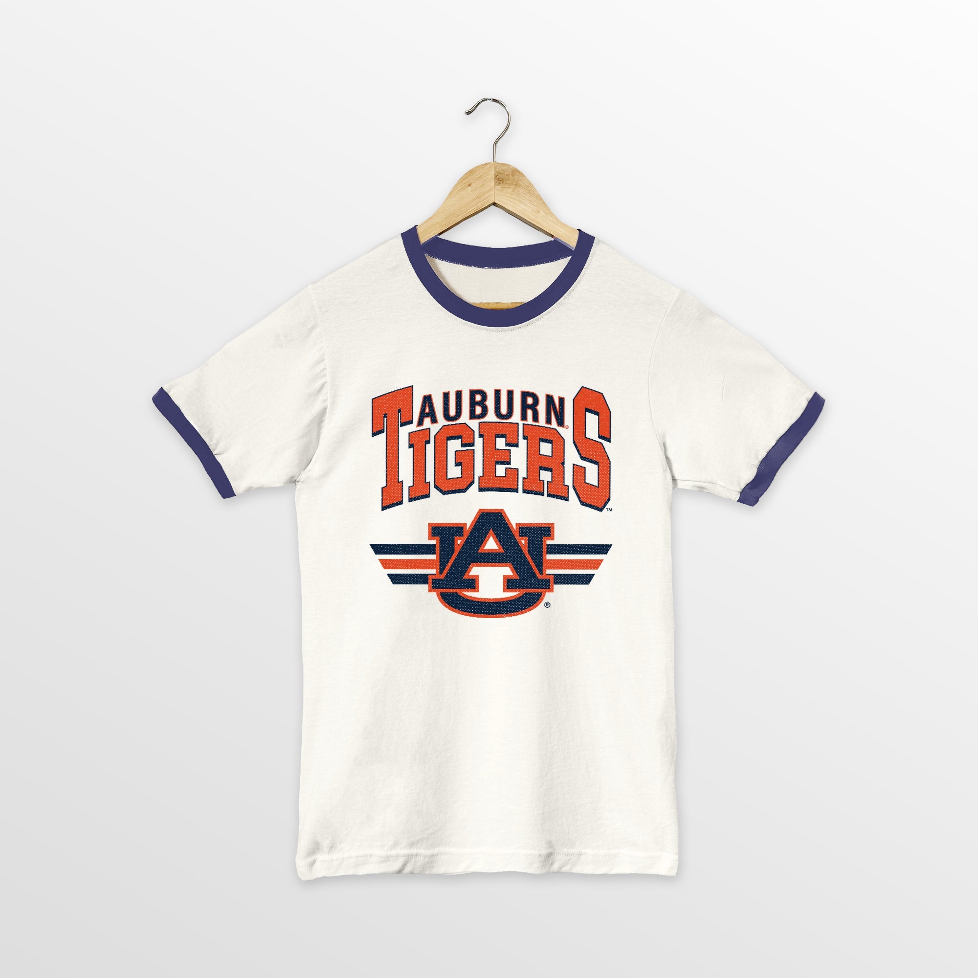 AUBURN TIGERS SWIFT STRIKE VINTAGE RINGER TEE