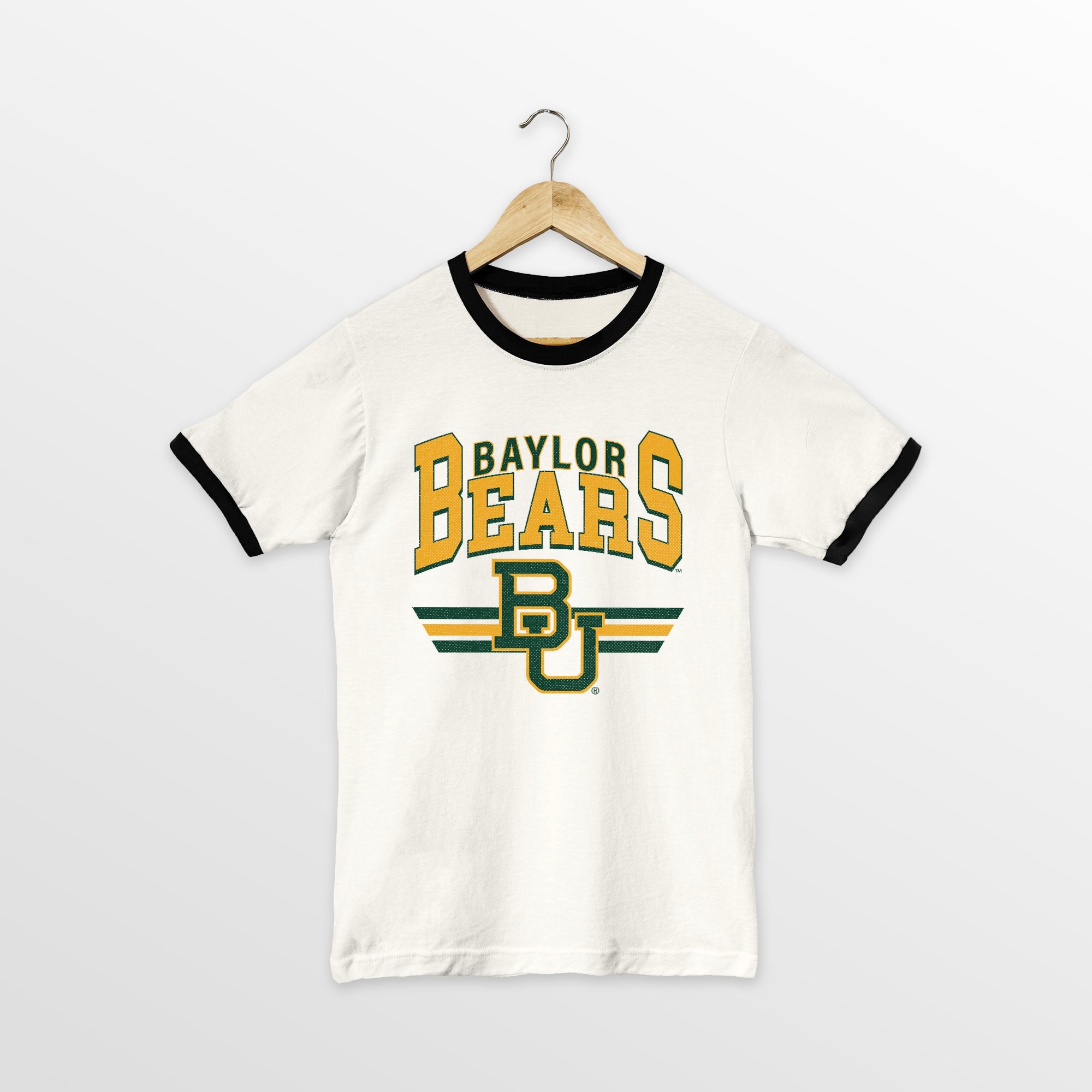 BAYLOR BEARS SWIFT STRIKE VINTAGE RINGER TEE