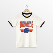 BOISE STATE BRONCOS SWIFT STRIKE VINTAGE RINGER TEE