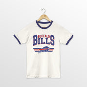 BUFFALO BILLS SWIFT STRIKE VINTAGE RINGER TEE