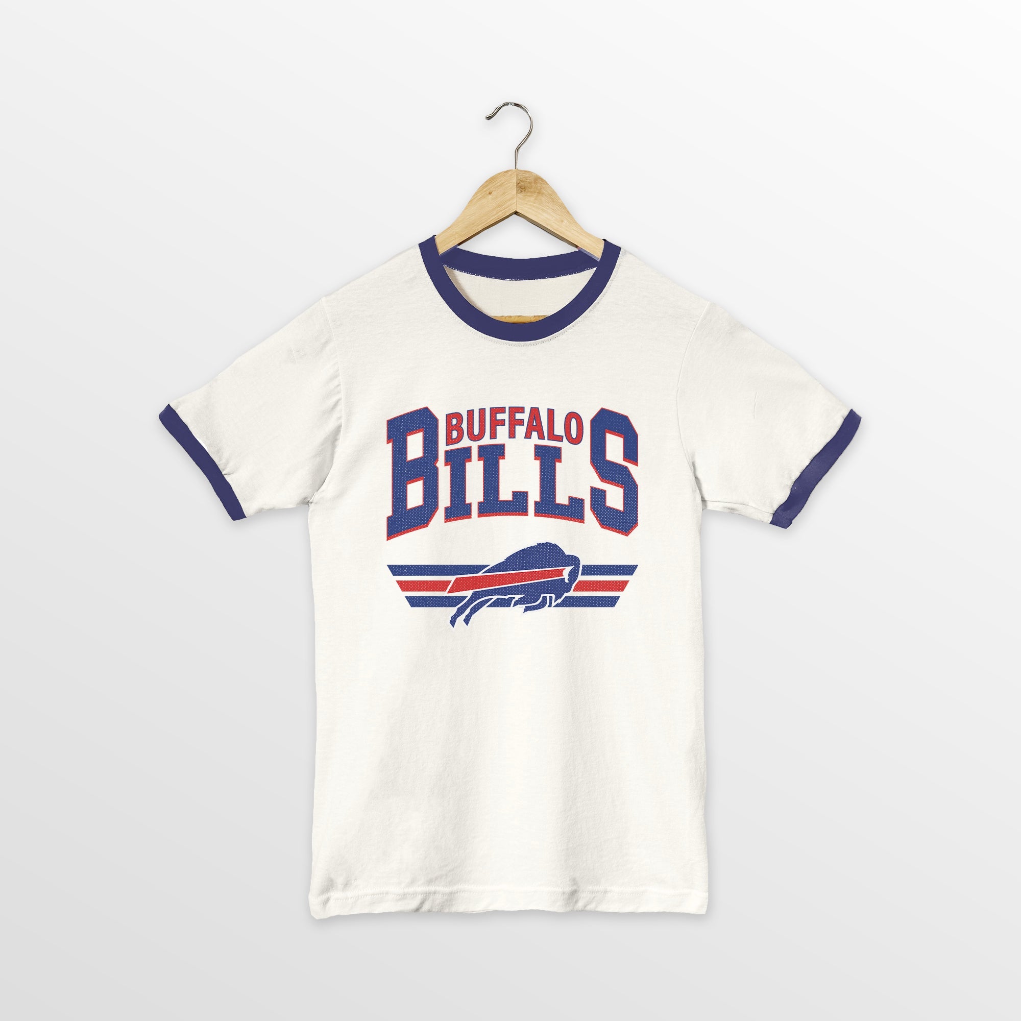 BUFFALO BILLS SWIFT STRIKE VINTAGE RINGER TEE