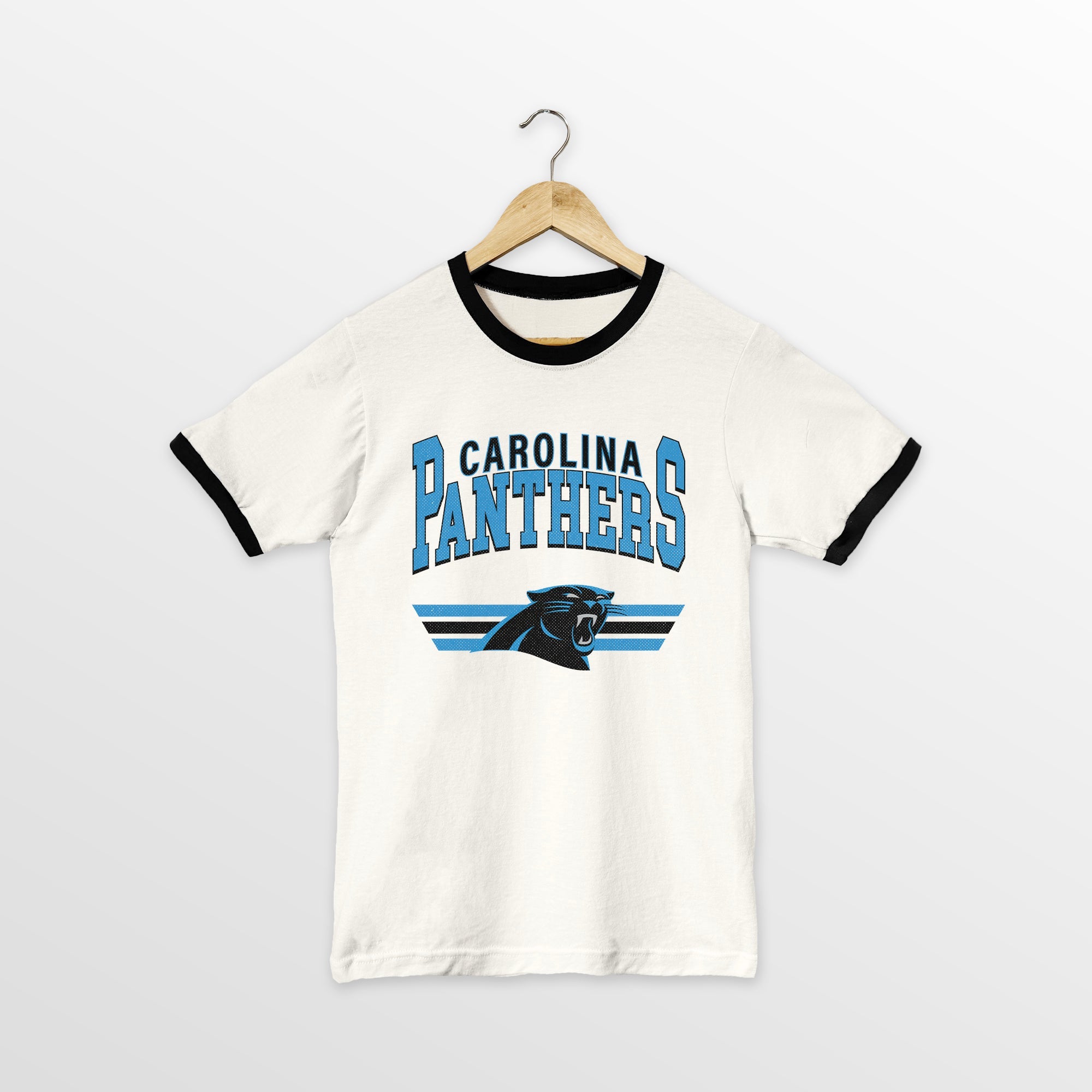 CAROLINA PANTHERS SWIFT STRIKE VINTAGE RINGER TEE