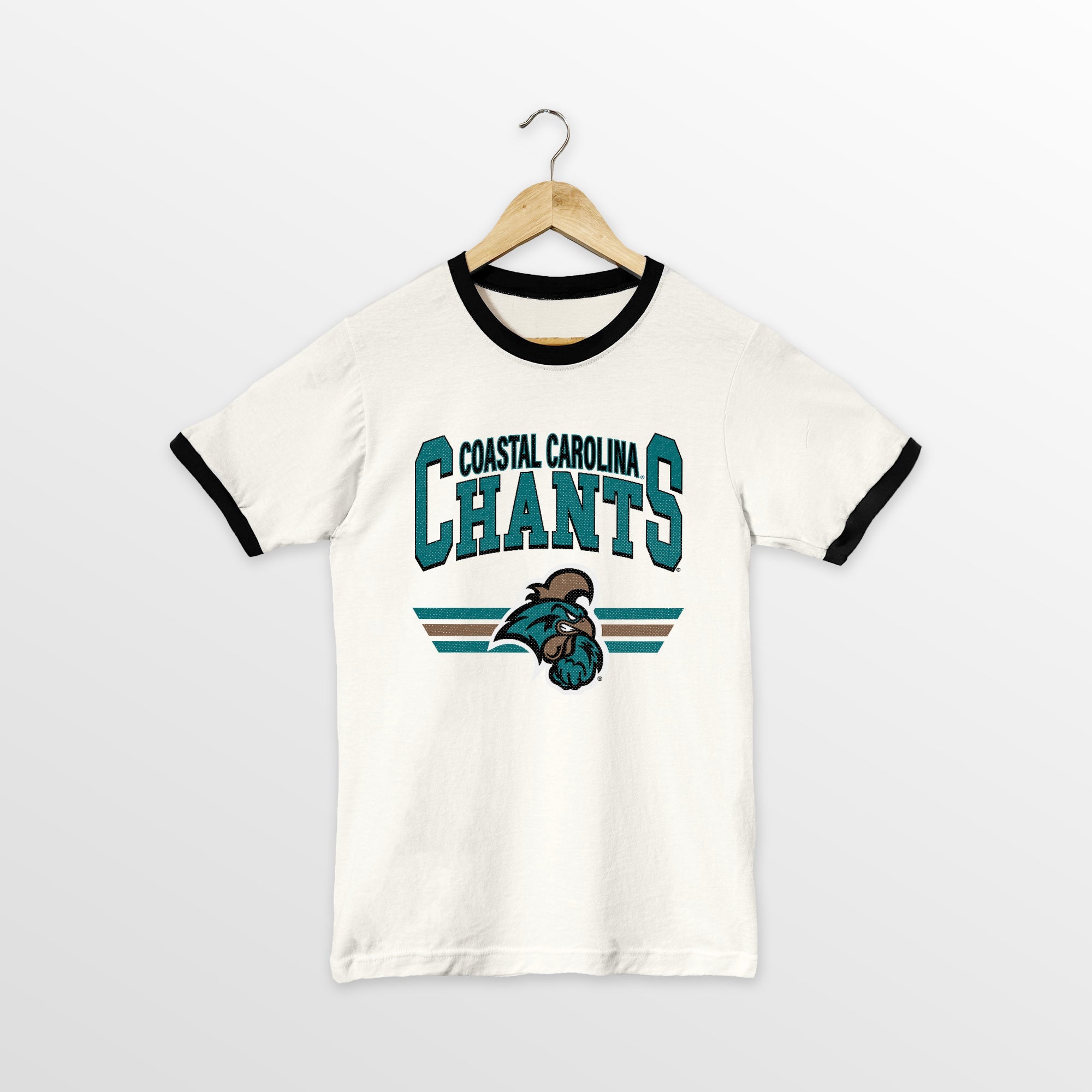 COASTAL CAROLINA CHANTICLEERS SWIFT STRIKE VINTAGE RINGER TEE