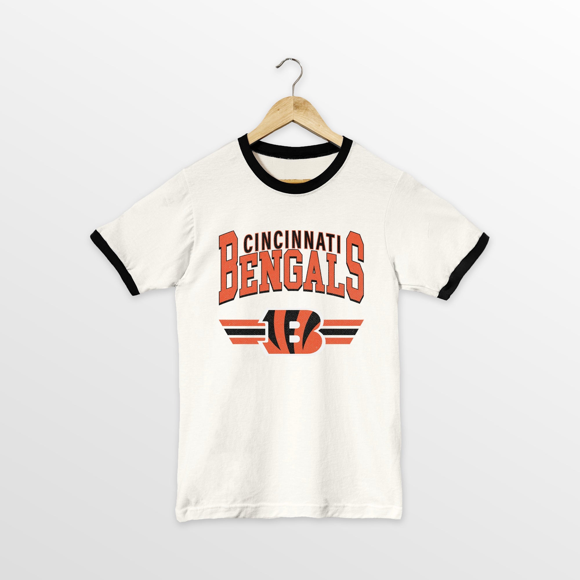 CINCINNATI BENGALS SWIFT STRIKE VINTAGE RINGER TEE