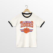 CLEMSON TIGERS SWIFT STRIKE VINTAGE RINGER TEE