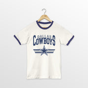 DALLAS COWBOYS SWIFT STRIKE VINTAGE RINGER TEE