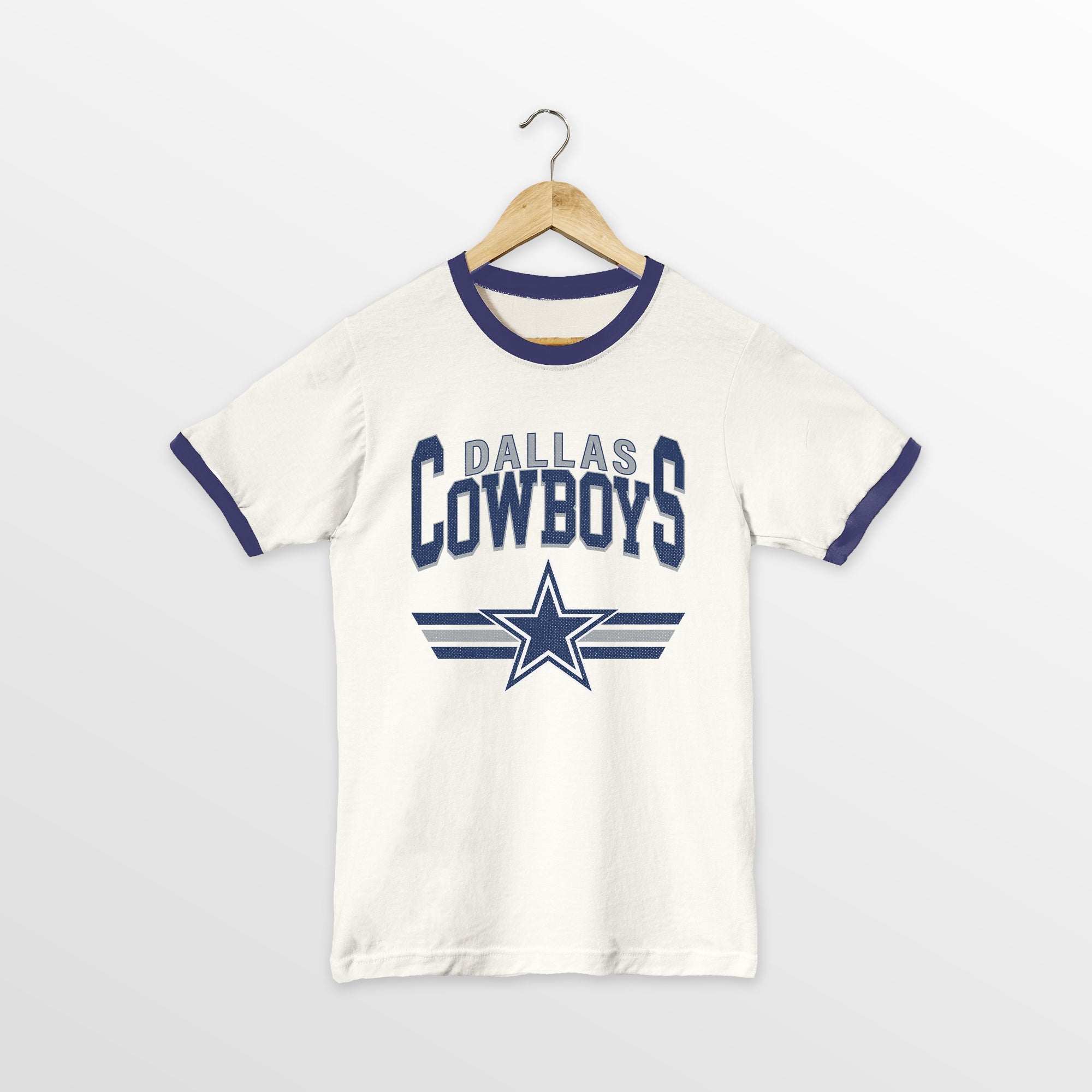 DALLAS COWBOYS SWIFT STRIKE VINTAGE RINGER TEE