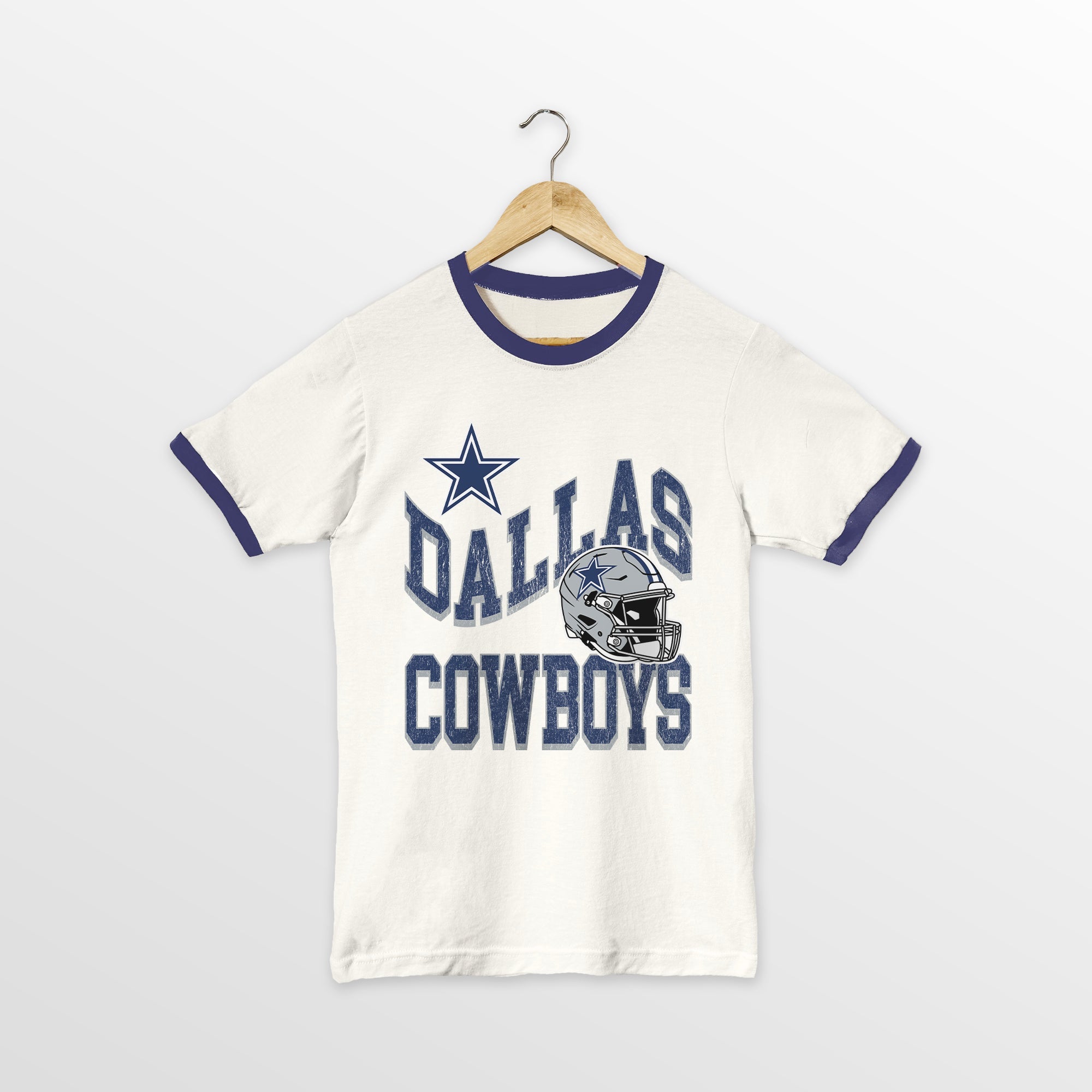 DALLAS COWBOYS HARD EARNED VINTAGE RINGER TEE