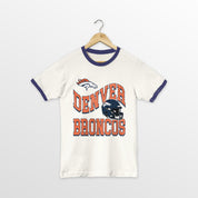 DENVER BRONCOS HARD EARNED VINTAGE RINGER TEE