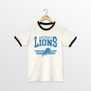 DETROIT LIONS SWIFT STRIKE VINTAGE RINGER TEE