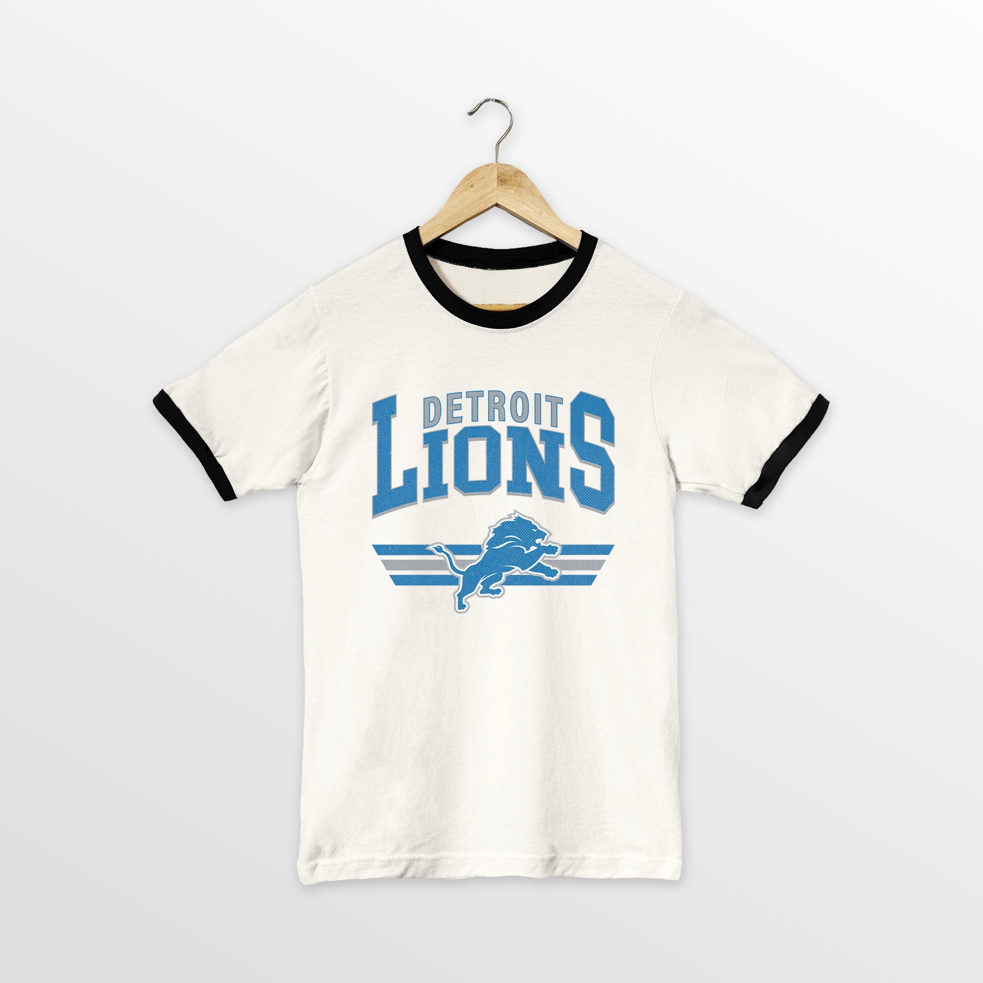 DETROIT LIONS SWIFT STRIKE VINTAGE RINGER TEE