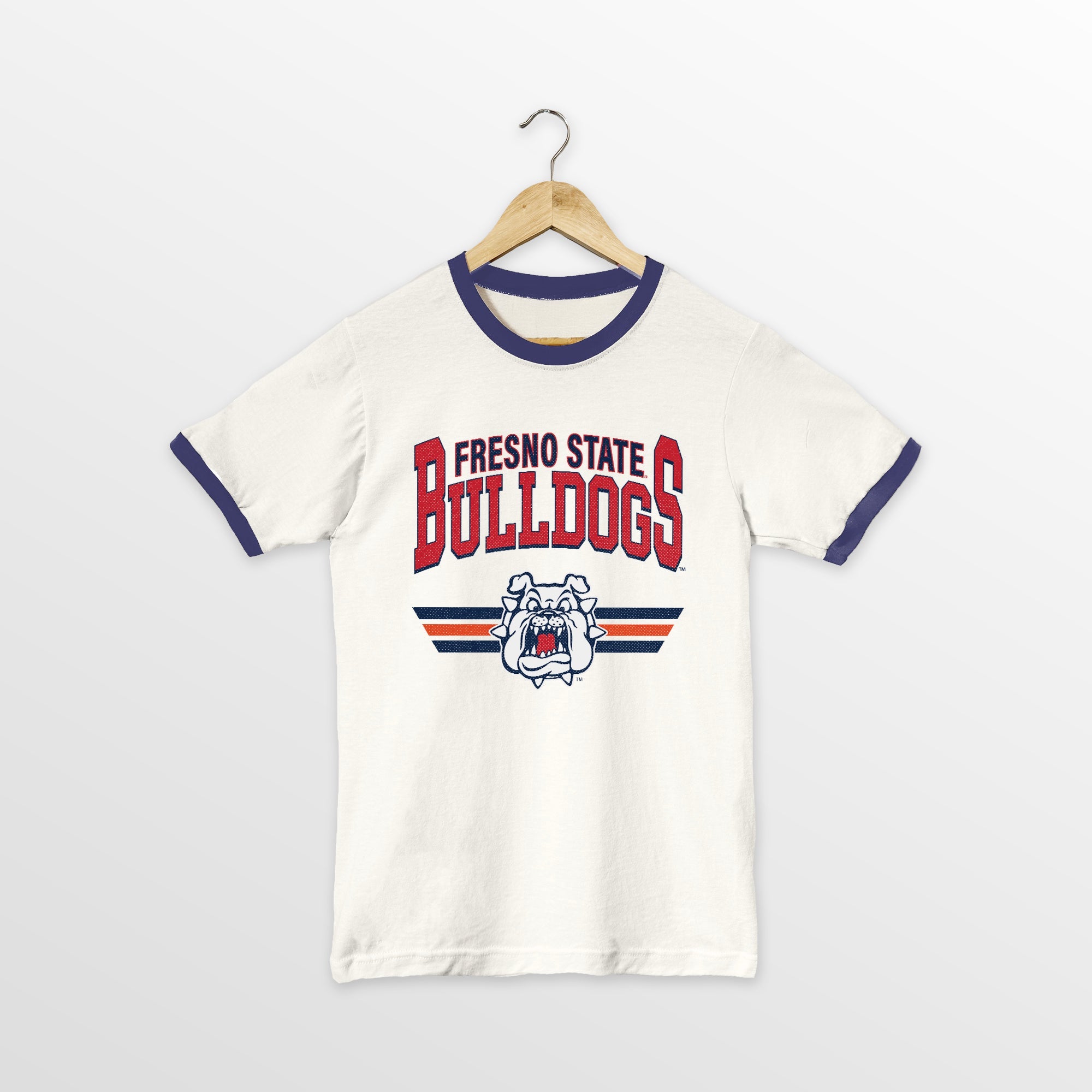 FRESNO STATE BULLDOGS SWIFT STRIKE VINTAGE RINGER TEE