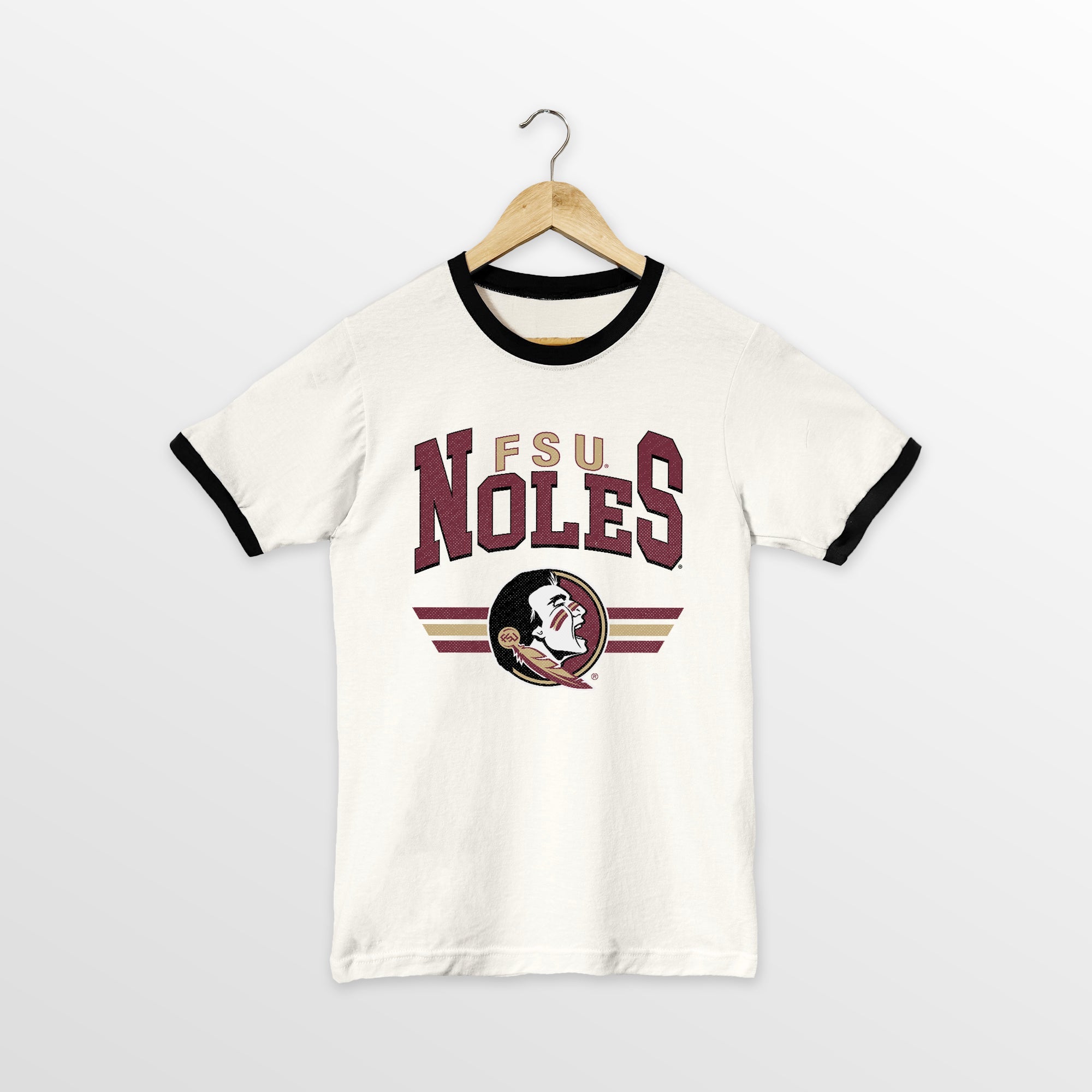 FLORIDA STATE SEMINOLES SWIFT STRIKE VINTAGE RINGER TEE
