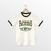 GREEN BAY PACKERS SWIFT STRIKE VINTAGE RINGER TEE