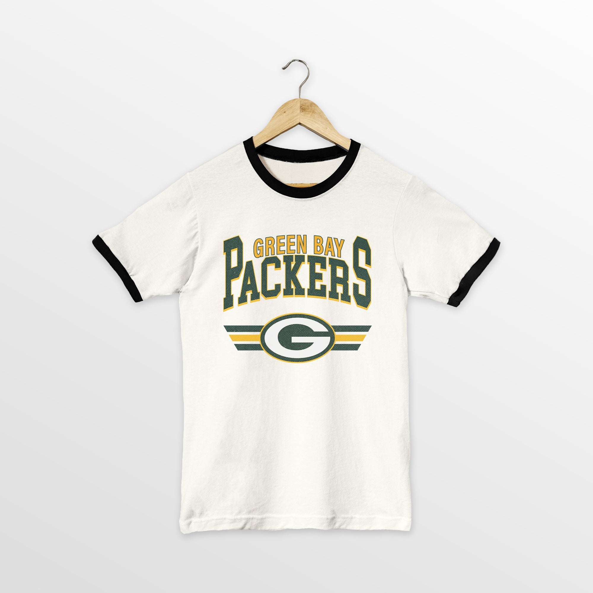 GREEN BAY PACKERS SWIFT STRIKE VINTAGE RINGER TEE