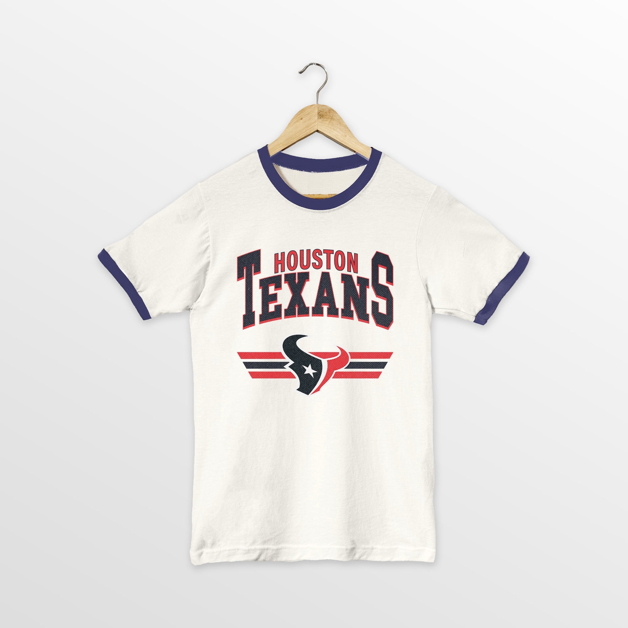 HOUSTON TEXANS SWIFT STRIKE VINTAGE RINGER TEE