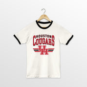 HOUSTON COUGARS SWIFT STRIKE VINTAGE RINGER TEE