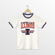 ILLINOIS FIGHTING ILLINI SWIFT STRIKE VINTAGE RINGER TEE