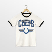 INDIANAPOLIS COLTS SWIFT STRIKE VINTAGE RINGER TEE