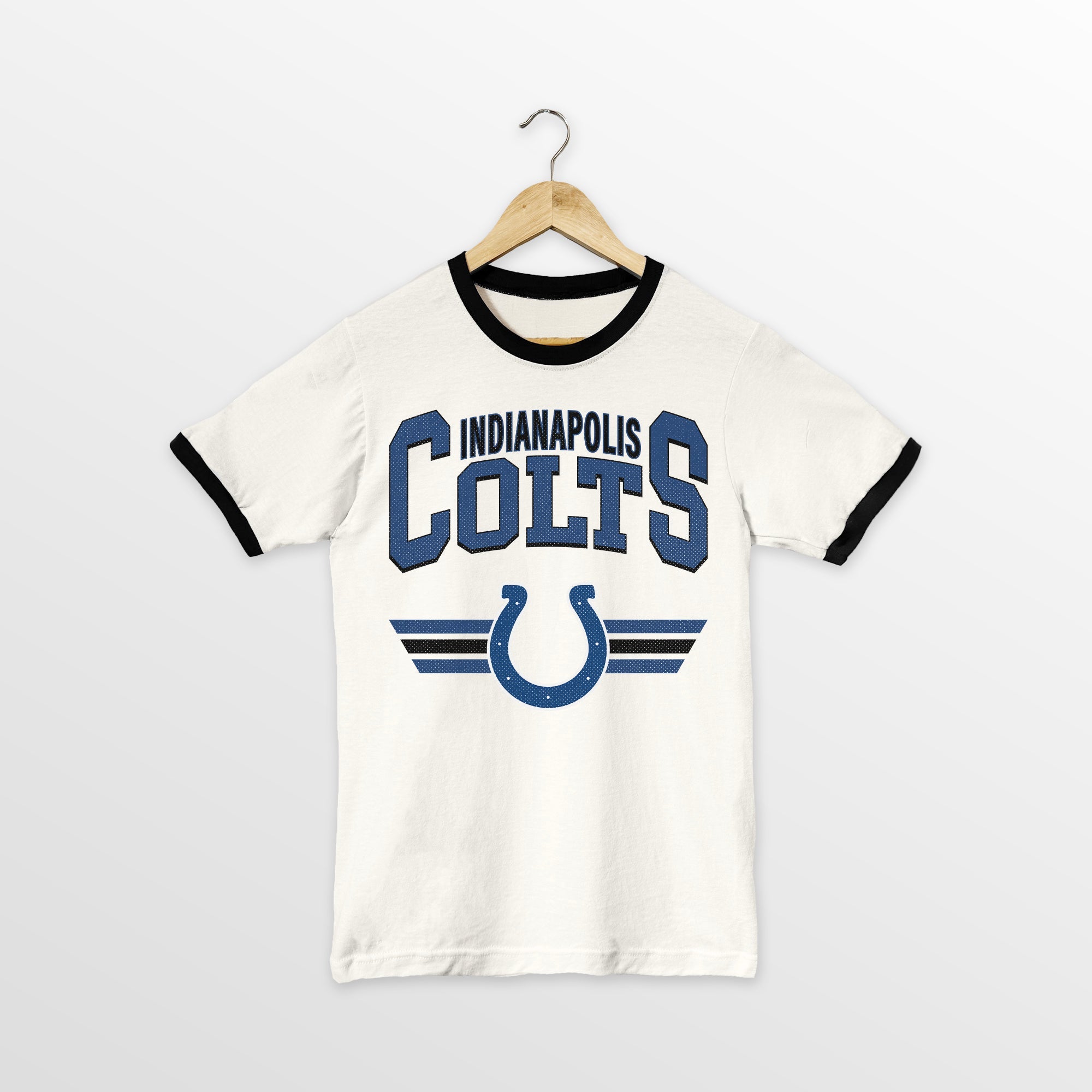 INDIANAPOLIS COLTS SWIFT STRIKE VINTAGE RINGER TEE