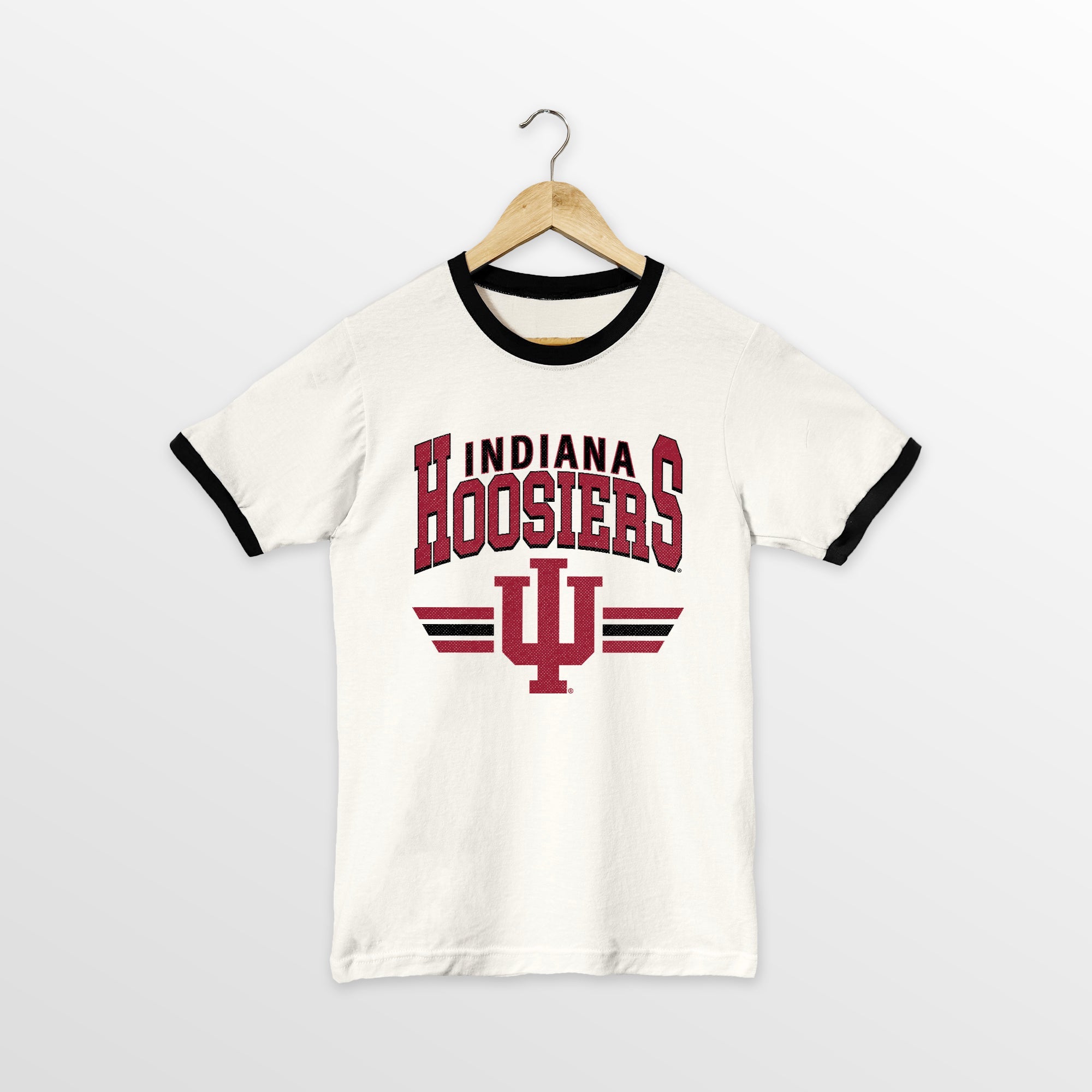 INDIANA HOOSIERS SWIFT STRIKE VINTAGE RINGER TEE