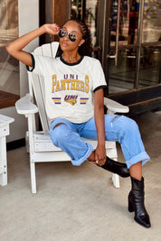 NORTHERN IOWA PANTHERS SWIFT STRIKE VINTAGE RINGER TEE