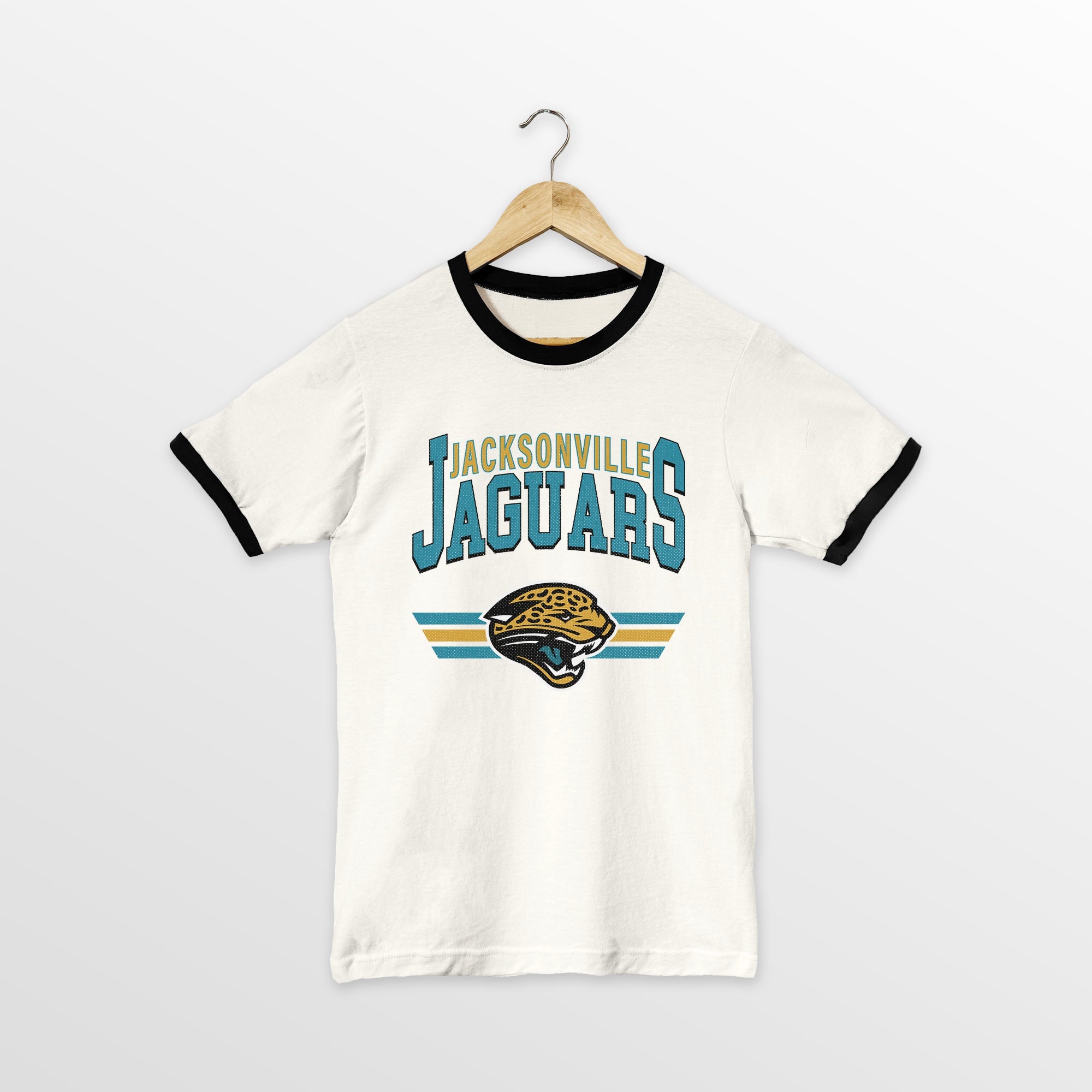 JACKSONVILLE JAGUARS SWIFT STRIKE VINTAGE RINGER TEE