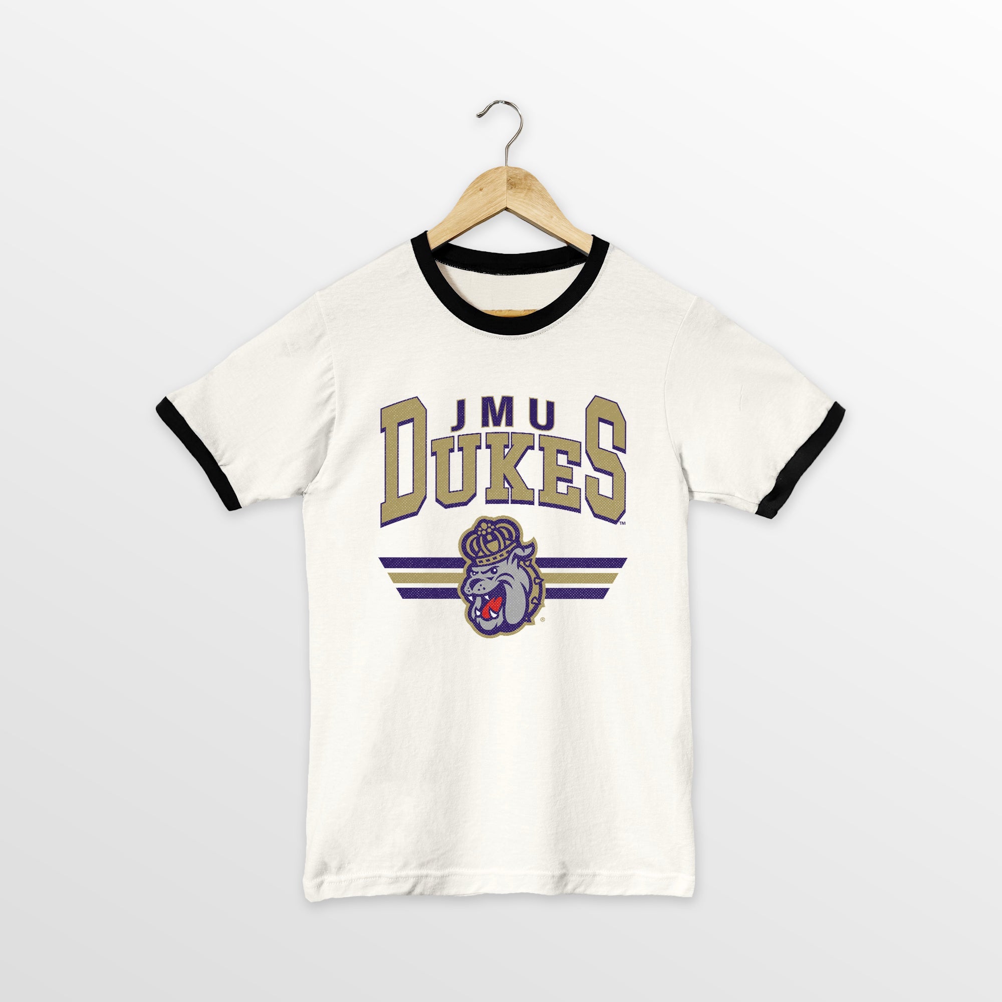 JAMES MADISON DUKES SWIFT STRIKE VINTAGE RINGER TEE