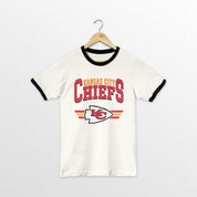 KANSAS CITY CHIEFS SWIFT STRIKE VINTAGE RINGER TEE